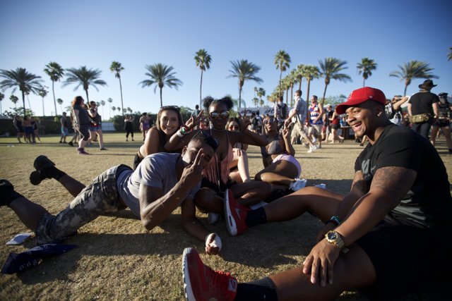 Relaxing in the Grass at Coachella