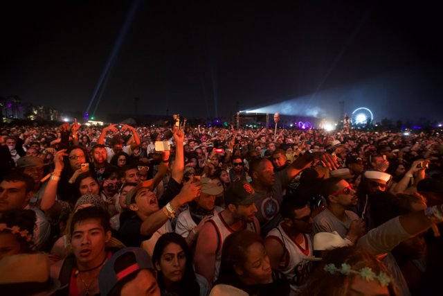 Night Sky Concert Crowd at Coachella 2014