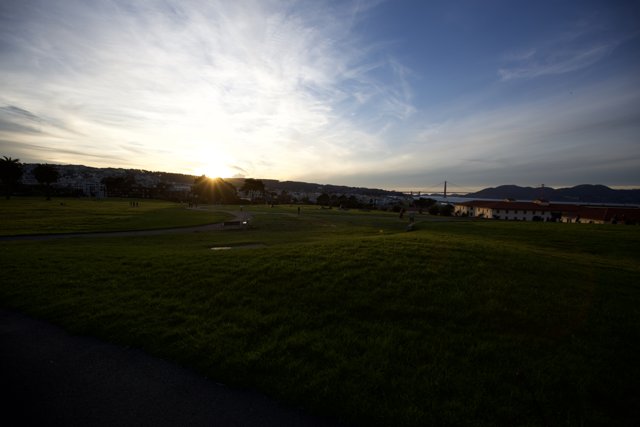 Golden Hour Golf: Sunset over Fort Mason Golf Course, 2023