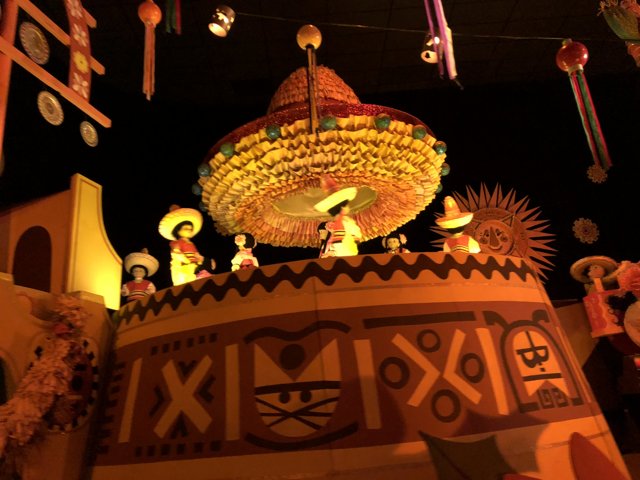 Festive Mexican Display at Amusement Park Celebration
