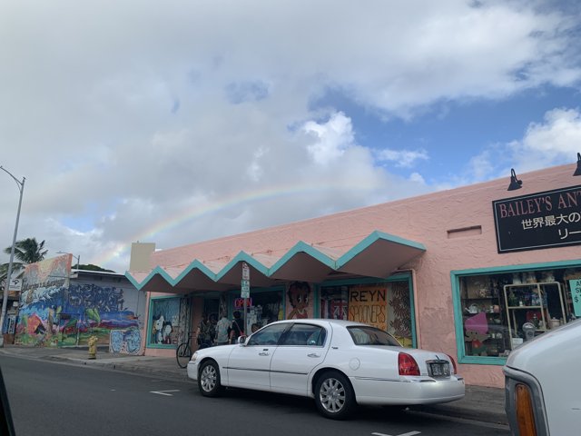 Rainbow over Honolulu Storefront