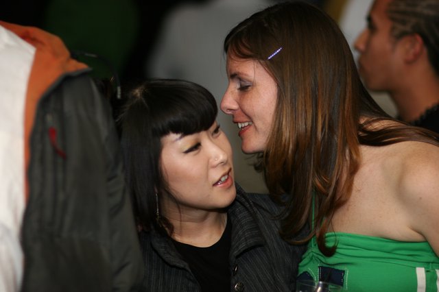 Two Friends Share a Close Intimate Moment