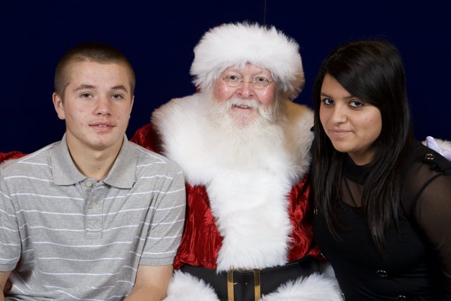 Posing with Santa