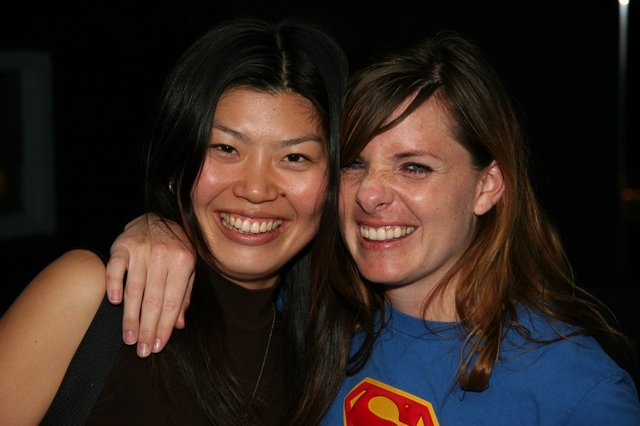 Two Friends Share a Joyful Moment Together