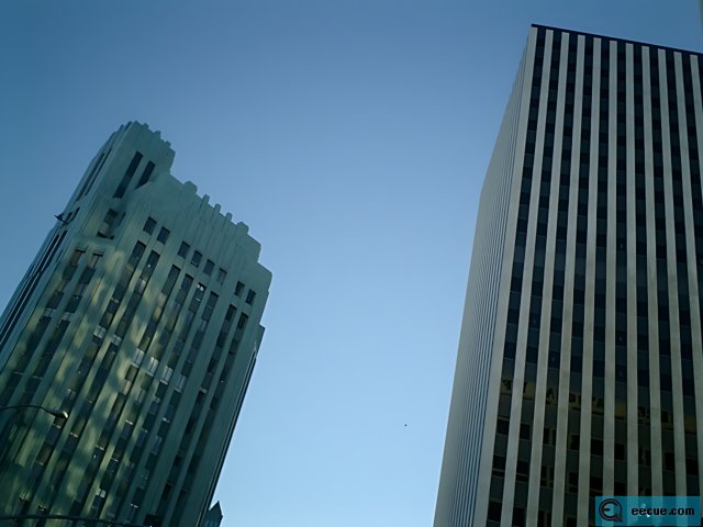 Skyscrapers piercing through the Blue Sky