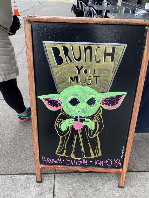 Baby Yoda Brunch Sign
