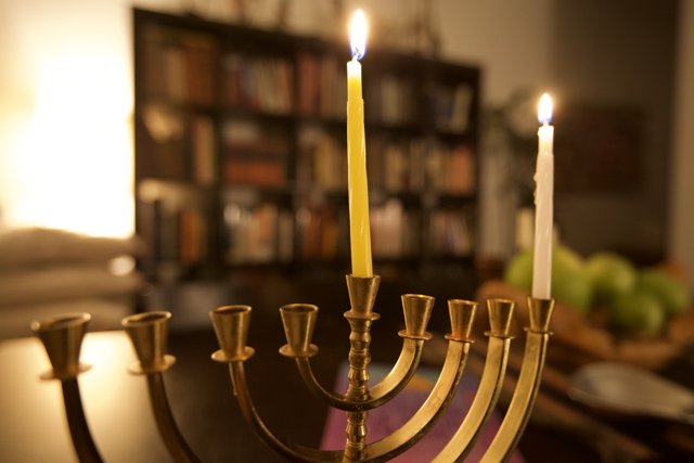 Lighting up Hanukkah