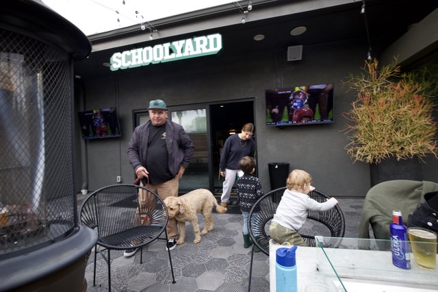 Family Time at Schoolyard Outdoor Patio