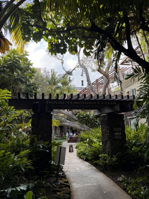 Tropical Entrance to Serenity: The Royal Hawaiian Center Gateway