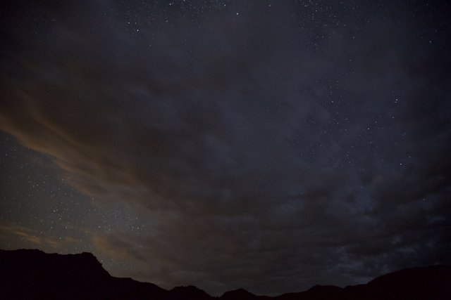 Starry Night Sky over the Desert