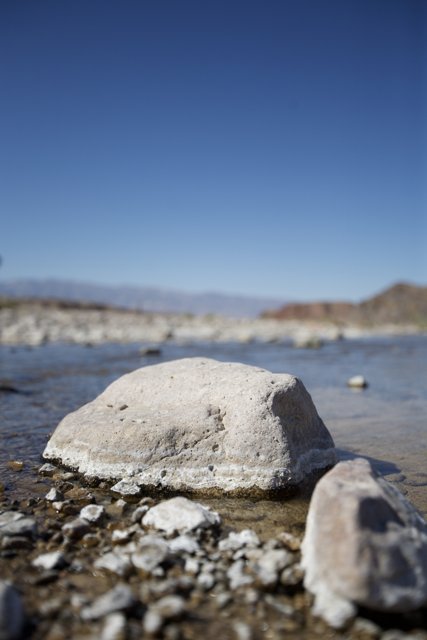 Lone Rock in Shallow Waters