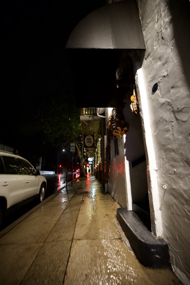 Rainy Night Street Scene in San Luis Obispo