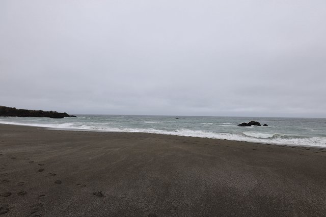 Moody Overcast Beach on the Northern California Coast