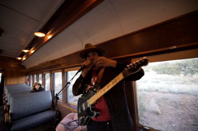 Live Music Performance on Vintage Train Car