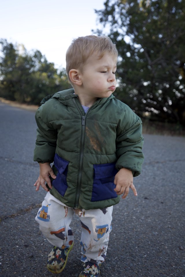 Toddler Explores Campground Path at Mount Diablo
