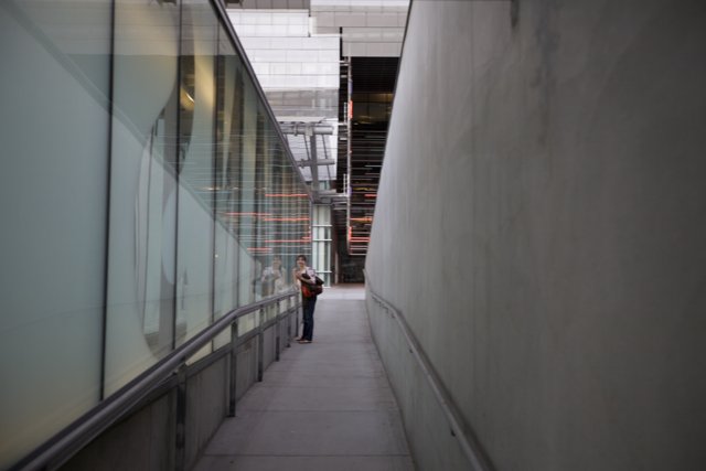 Walking through an Architectural Corridor