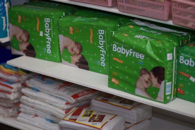 Babyfree Diapers on Display