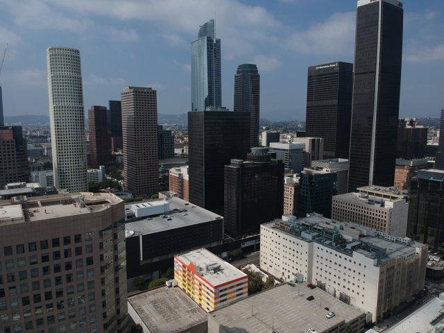 Aerial View of the LA Skyline