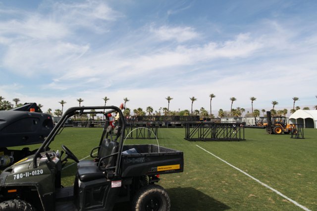 Parked Golf Cart at Coachella