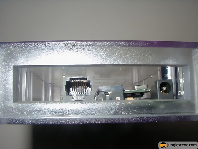Purple Computer Housing with Small Computer Inside
