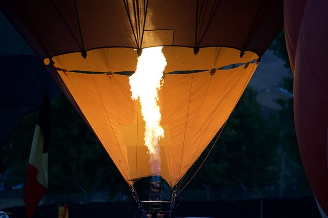 Fire Breathes Life Into Golden Hot Air Balloon
