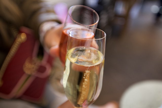 Champagne Toast at Celebration Gathering