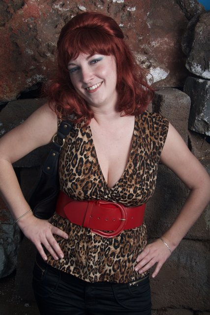 Red-Haired Erica in an Elegant Evening Dress