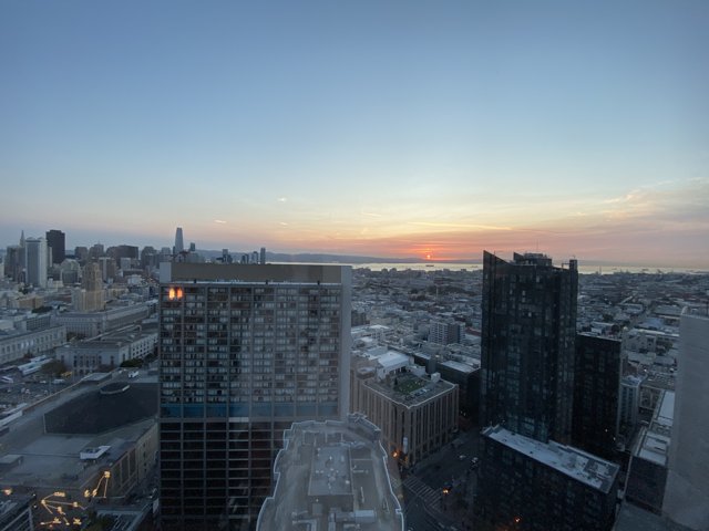 City Skyline at Sunset