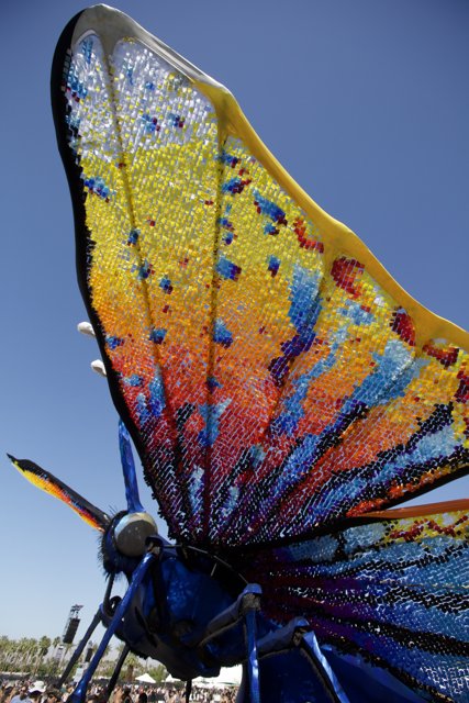 Colorful Butterfly Sculpture in the Park