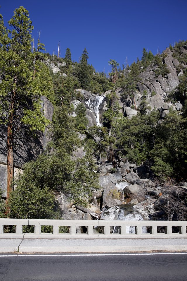 Cascade Falls Through Rocky Sierra Nevada Canyon