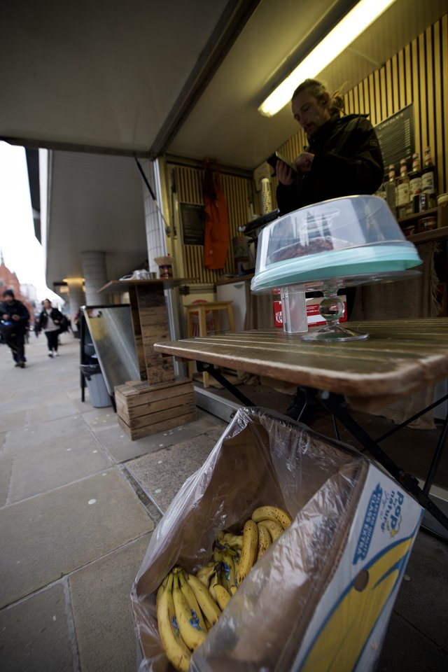 Urban Food Vendor Under London Bridge Overpass