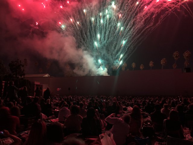 Fireworks Display Lights Up Concert Crowd
