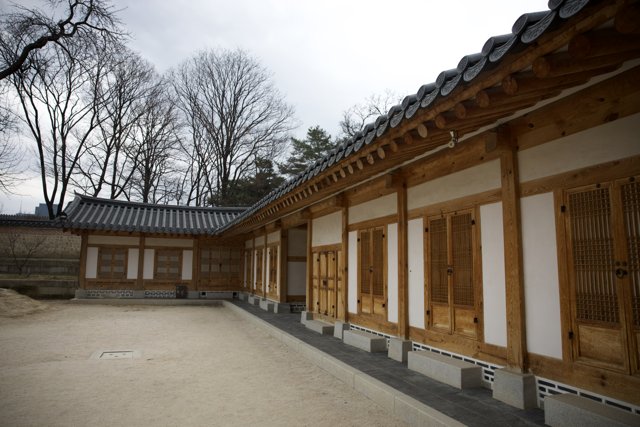 Serenity in Wood - Korean Courtyard Splendor