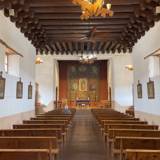 Interior of Mission Church in Santa Fe, New Mexico