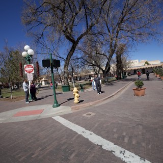 Santa Fe Plaza on a Sunny Spring Day