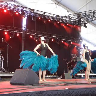 Blue Feathered Dance Performance