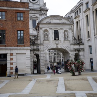Historic Archway Gateway in London's Financial District
