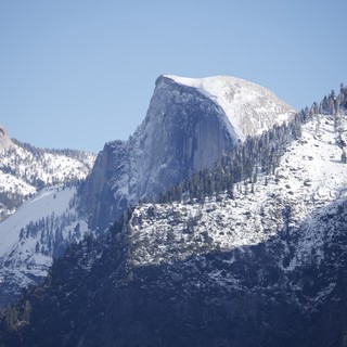 Half Dome Winter Snow at Yosemite National Park