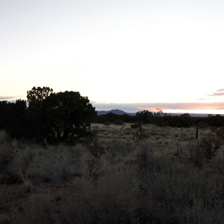 Desert Twilight Over New Mexico Landscape