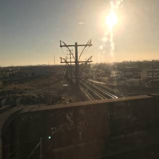 Shining Sun on the Train Track