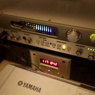 Yamaha Receiver with Digital Clock and Recorder