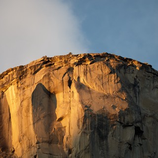 Golden Hour Light on El Capitan's Granite Face