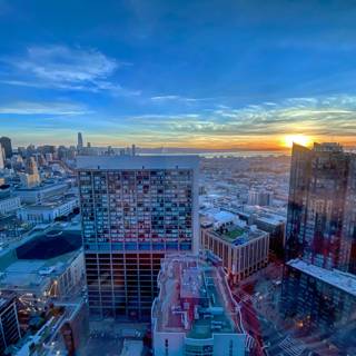 Sunset Over San Francisco Skyline