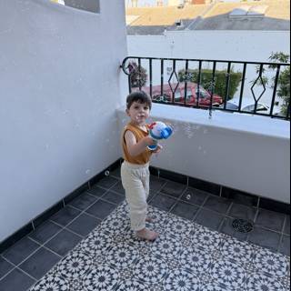 Bubble Play on a Santa Barbara Balcony