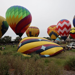 Colorful Hot Air Balloons Launch at Sonoma Classic