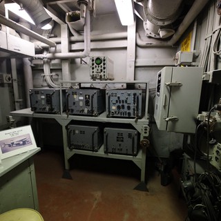 Vintage Naval Communications Equipment Room on USS Hornet