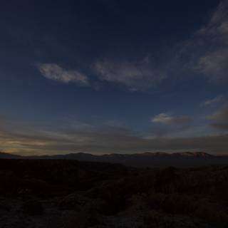 Radiant Sunset over Anza Borrego's Mountains and Desert