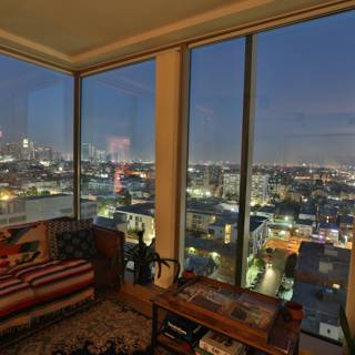 Penthouse Living Room with City View