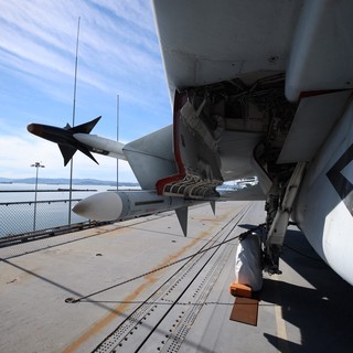 Military Aircraft Missiles on USS Hornet Flight Deck