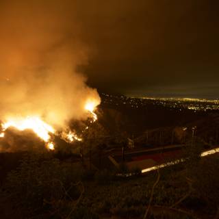 Station Fire Burns Bright in the Hills